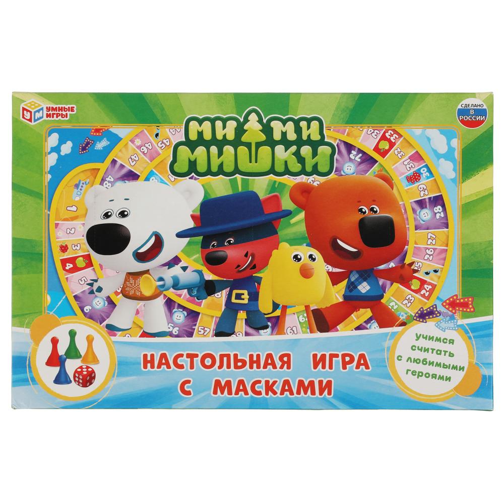 Ми-ми-мишки. Настольная игра-ходилка с масками 4 шт. Умные игры в кор.20шт  4680107921208